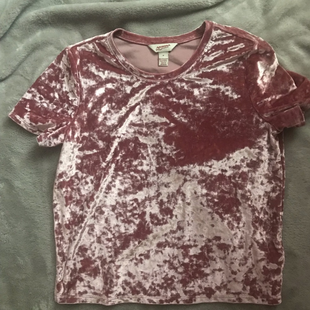 Pink Velvet Soft T- Shirt Blouse Silky